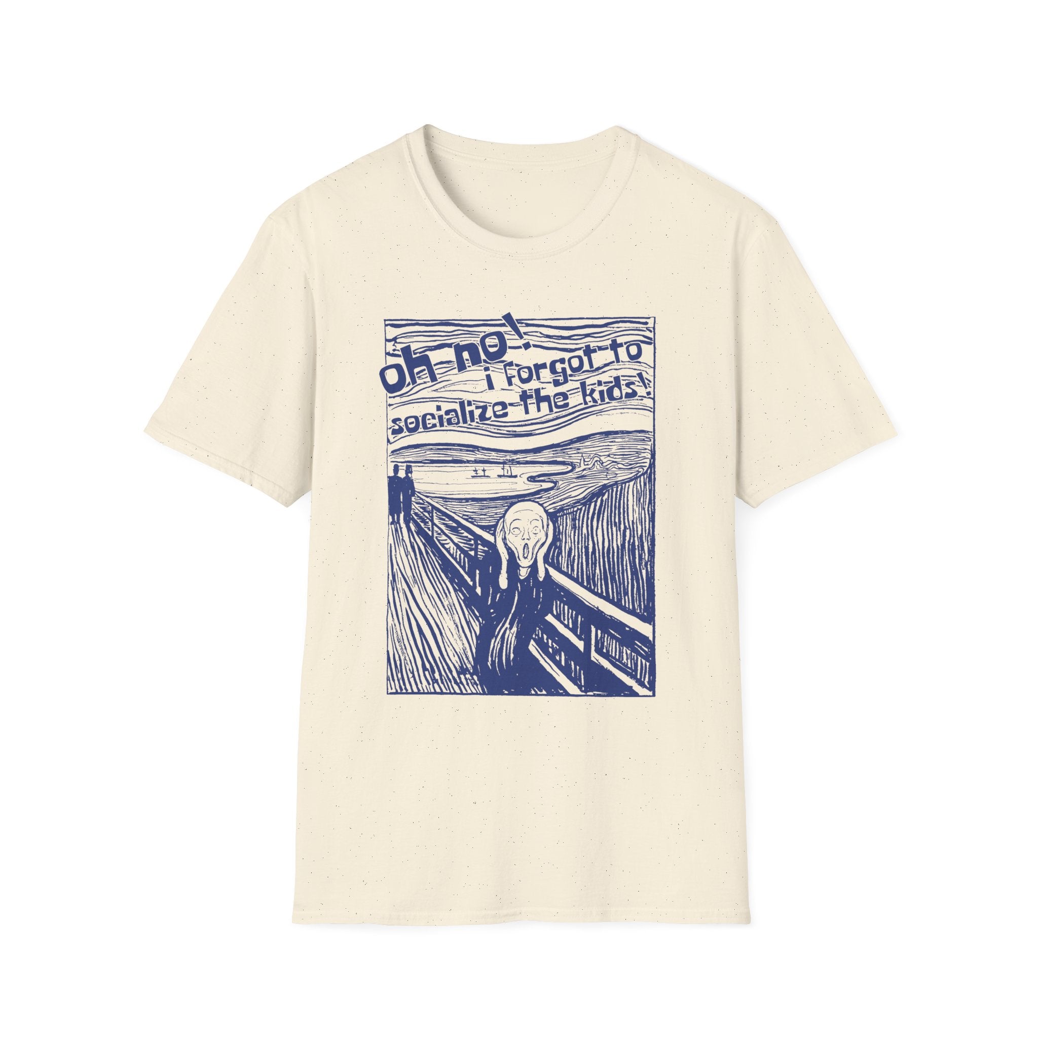 Edvard Munch's Scream Forgot to Socialize the Kids Parody Graphic Tee