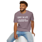 Sorry I’m Late T-Shirt – ‘I Was Confessing the Athanasian Creed’ Funny Christian Tee