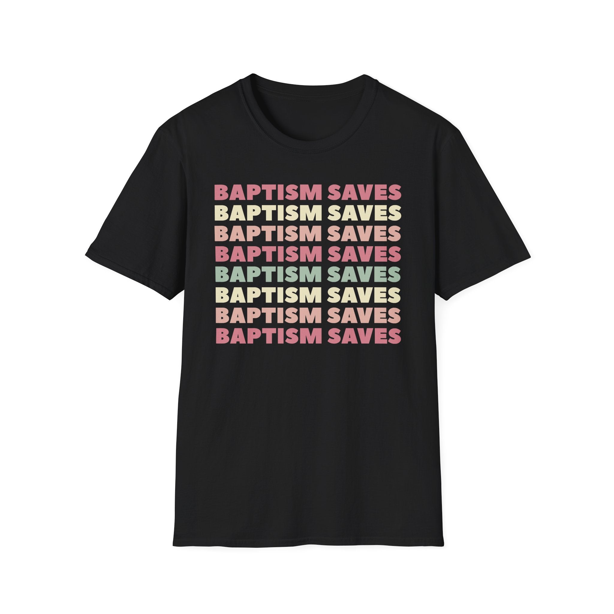 Baptism Saves Retro Graphic T-Shirt