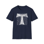 Christian Cross Text T-Shirt — ‘O Come, Thou Long Expected Jesus’ Hymn Print