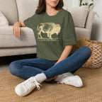Bison Graphic T-Shirt — "Face the Storm" Inspirational Tee