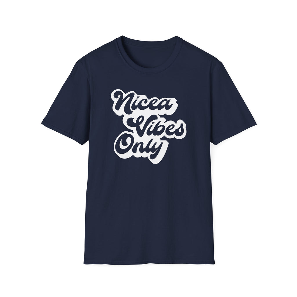 Nicea Vibes Only T-Shirt — Retro Script Graphic Tee
