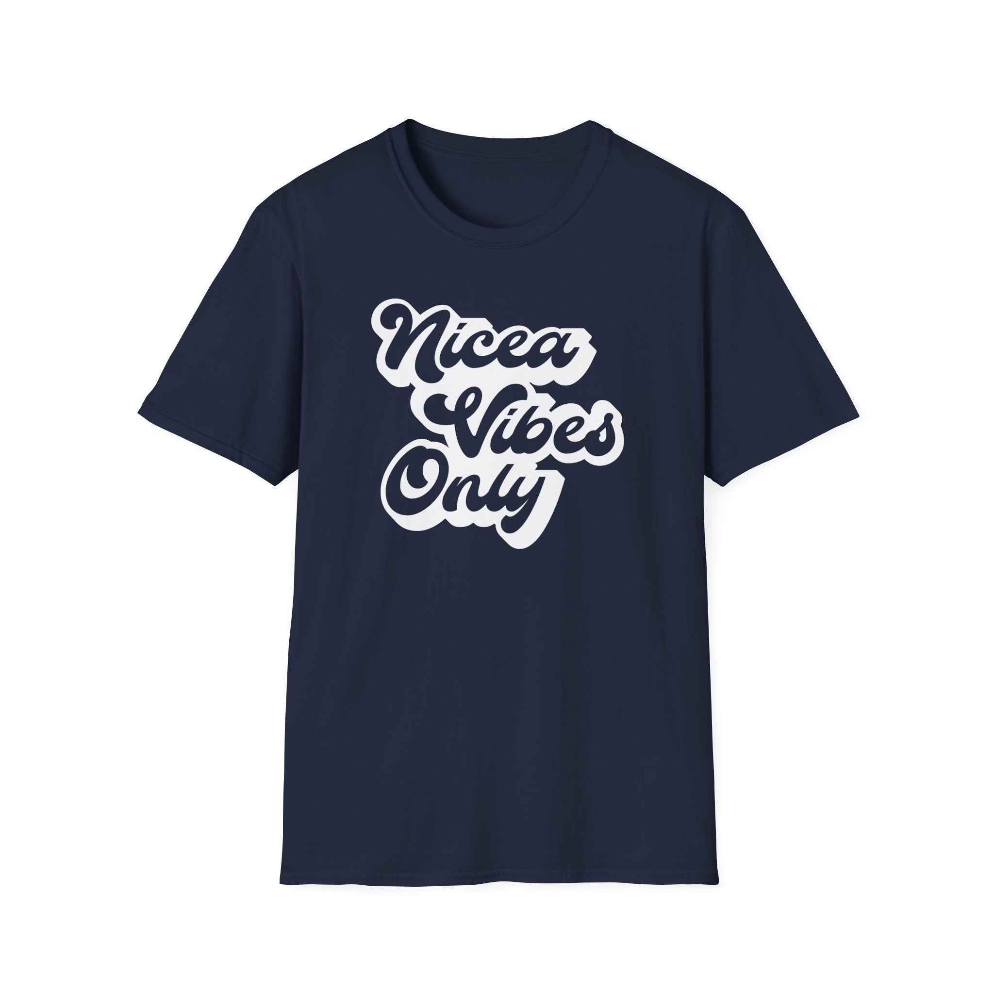 Nicea Vibes Only T-Shirt — Retro Script Graphic Tee