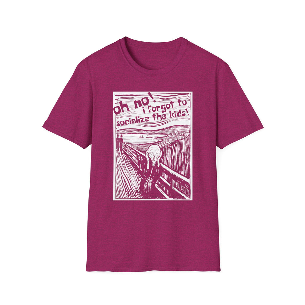 Edvard Munch's Scream Forgot to Socialize the Kids Parody Graphic Tee