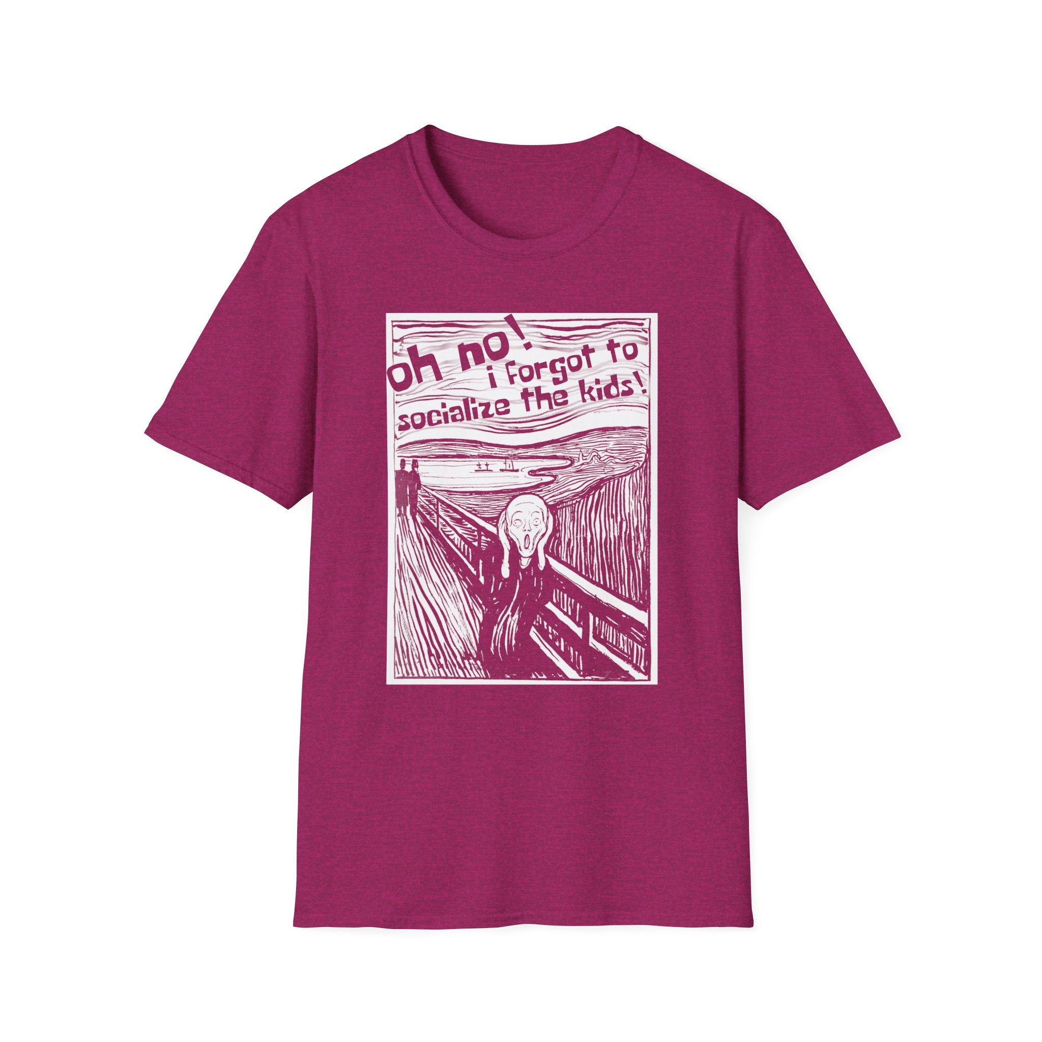 Edvard Munch's Scream Forgot to Socialize the Kids Parody Graphic Tee