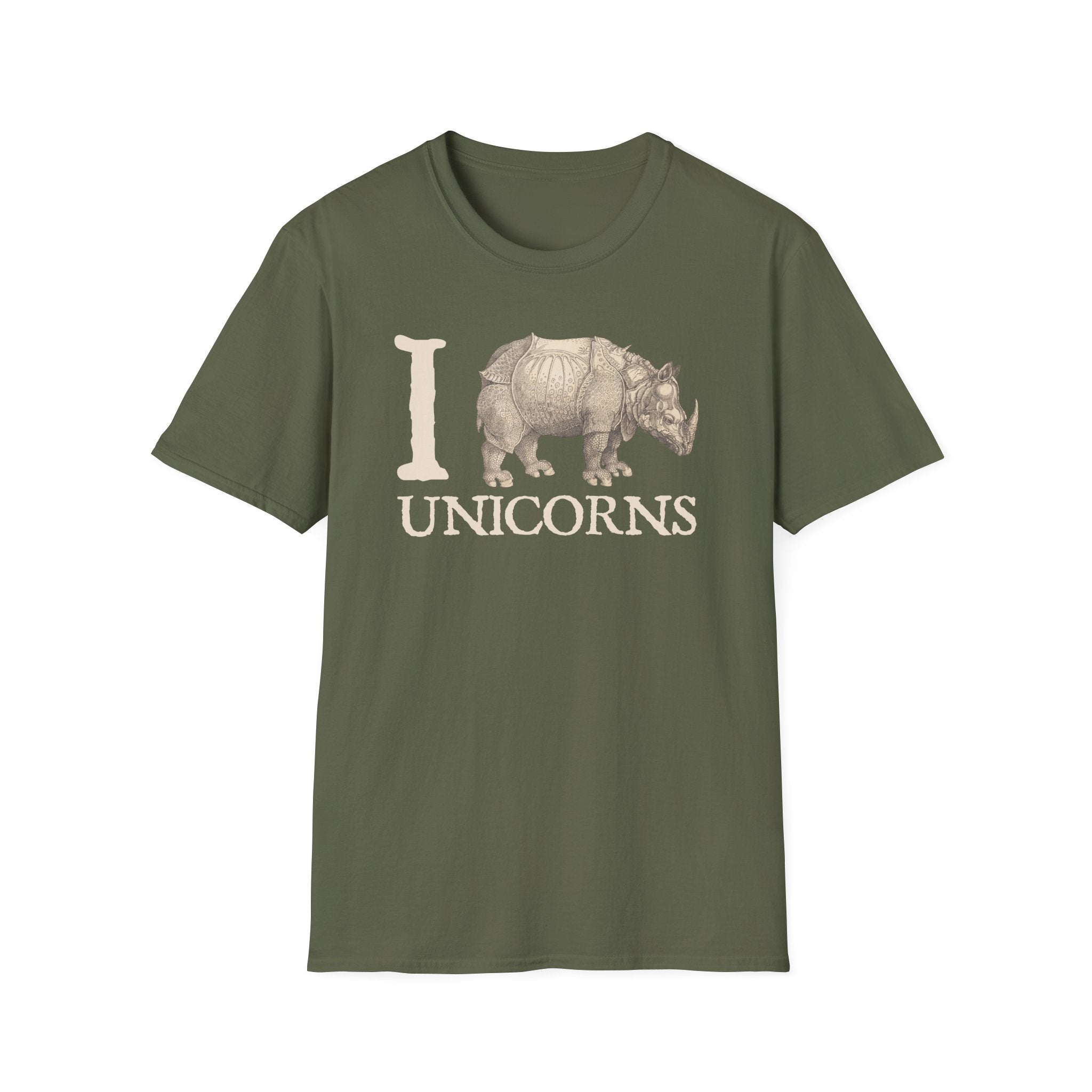 I Love Unicorns Rhinoceros Vintage Tee