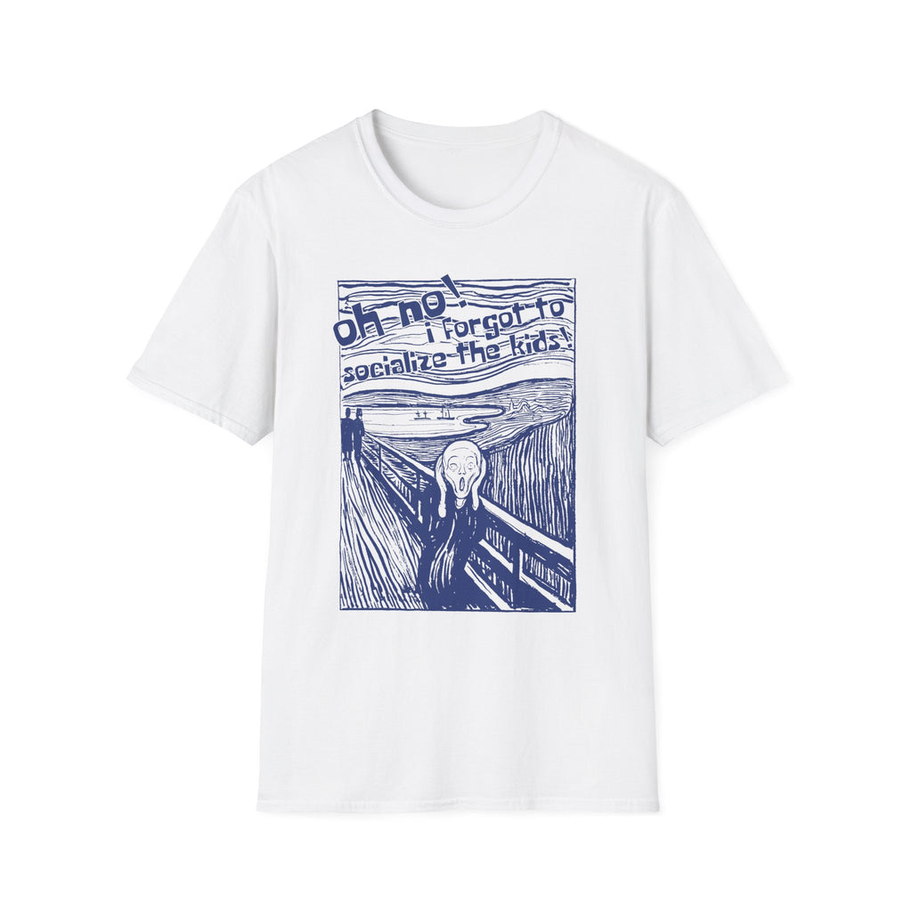 Edvard Munch's Scream Forgot to Socialize the Kids Parody Graphic Tee