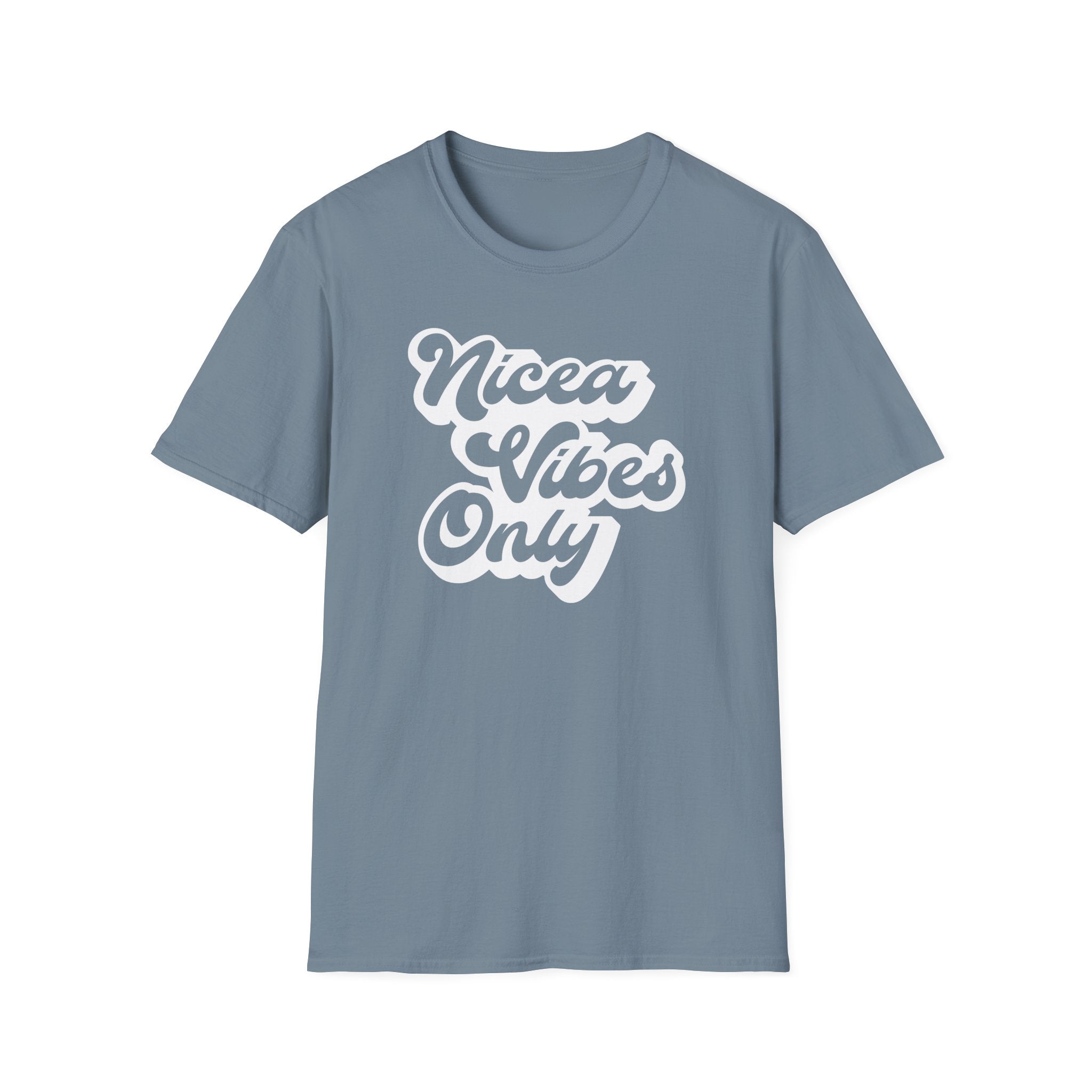 Nicea Vibes Only T-Shirt — Retro Script Graphic Tee