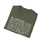 Latin 'In Principio' Text T-Shirt John 1:1-7