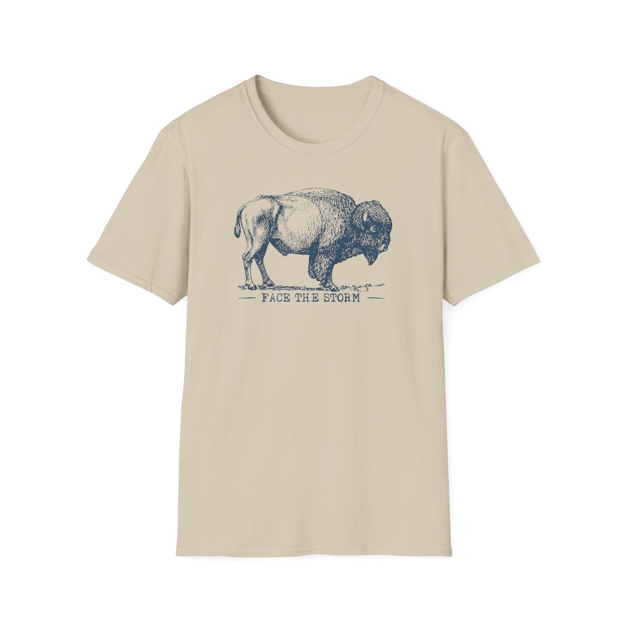 Lutheran Bison 'Face the Storm' Vintage Sketch T-Shirt