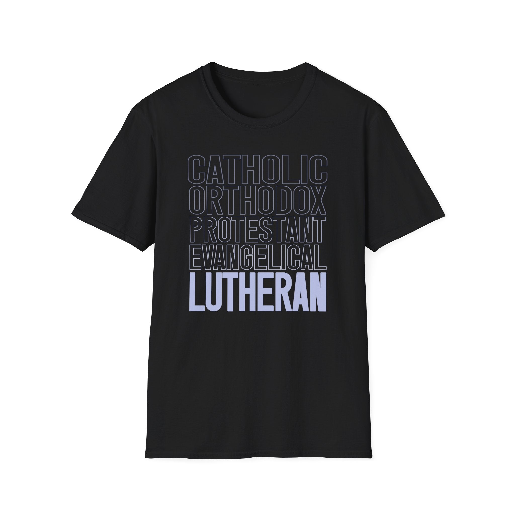 Catholic, Orthodox, Protestant, Evangelical, Lutheran Graphic Shirt