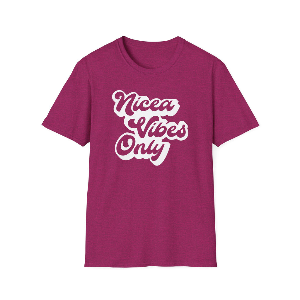 Nicea Vibes Only T-Shirt — Retro Script Graphic Tee