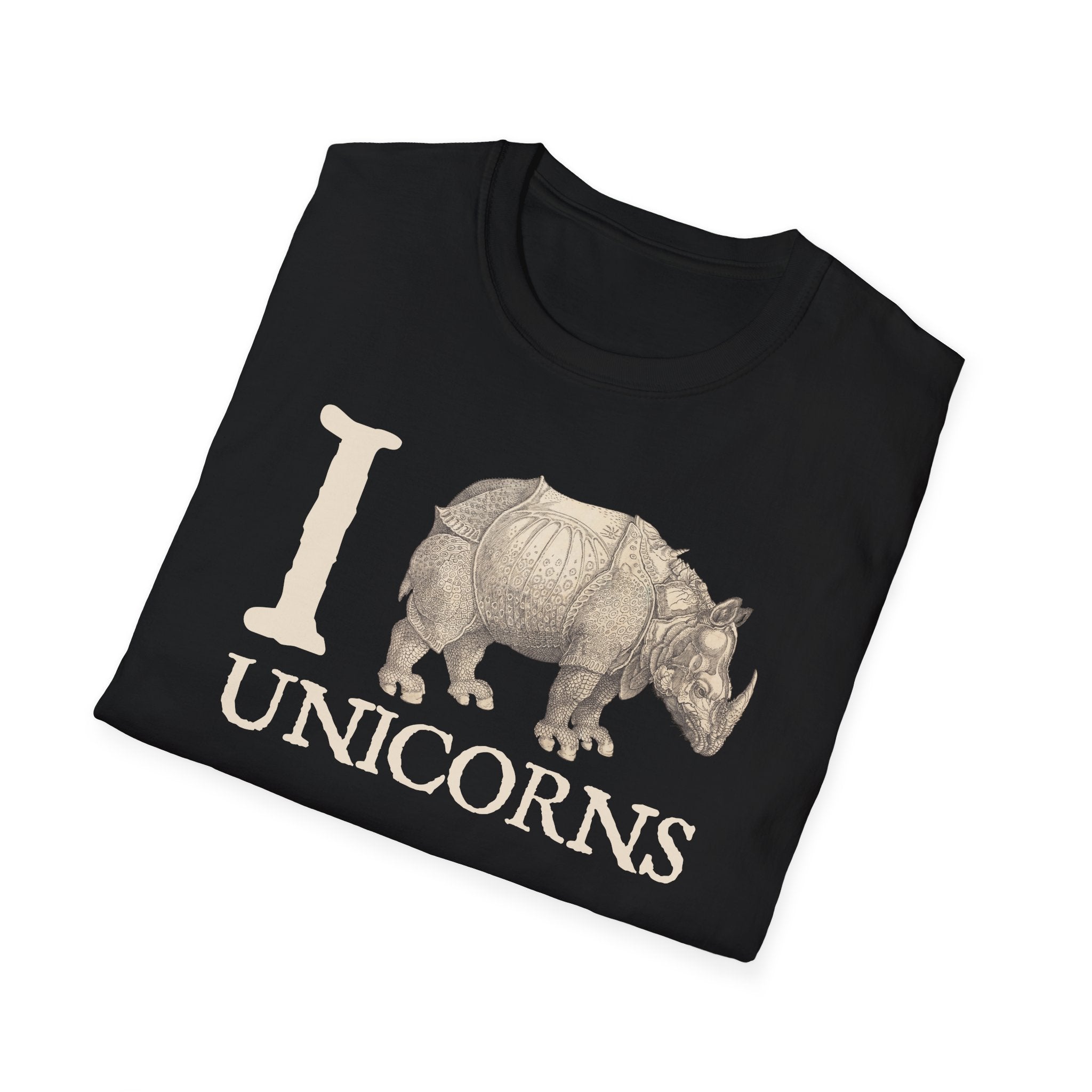 I Love Unicorns Rhinoceros Vintage Tee