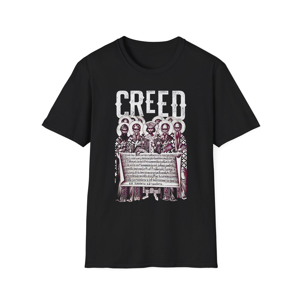 Creed Vintage Saints Graphic T‑Shirt — Religious Iconography Tee with "CREED" Text