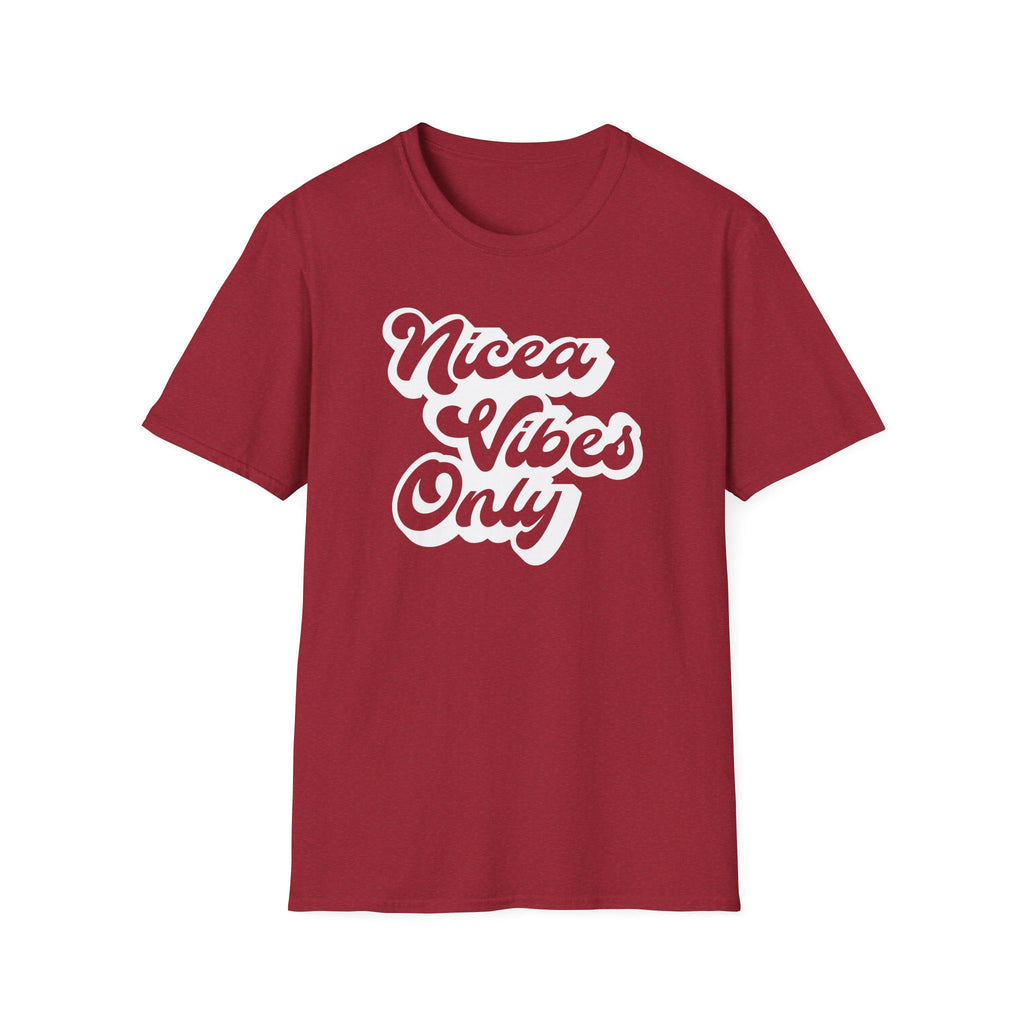 Nicea Vibes Only T-Shirt — Retro Script Graphic Tee