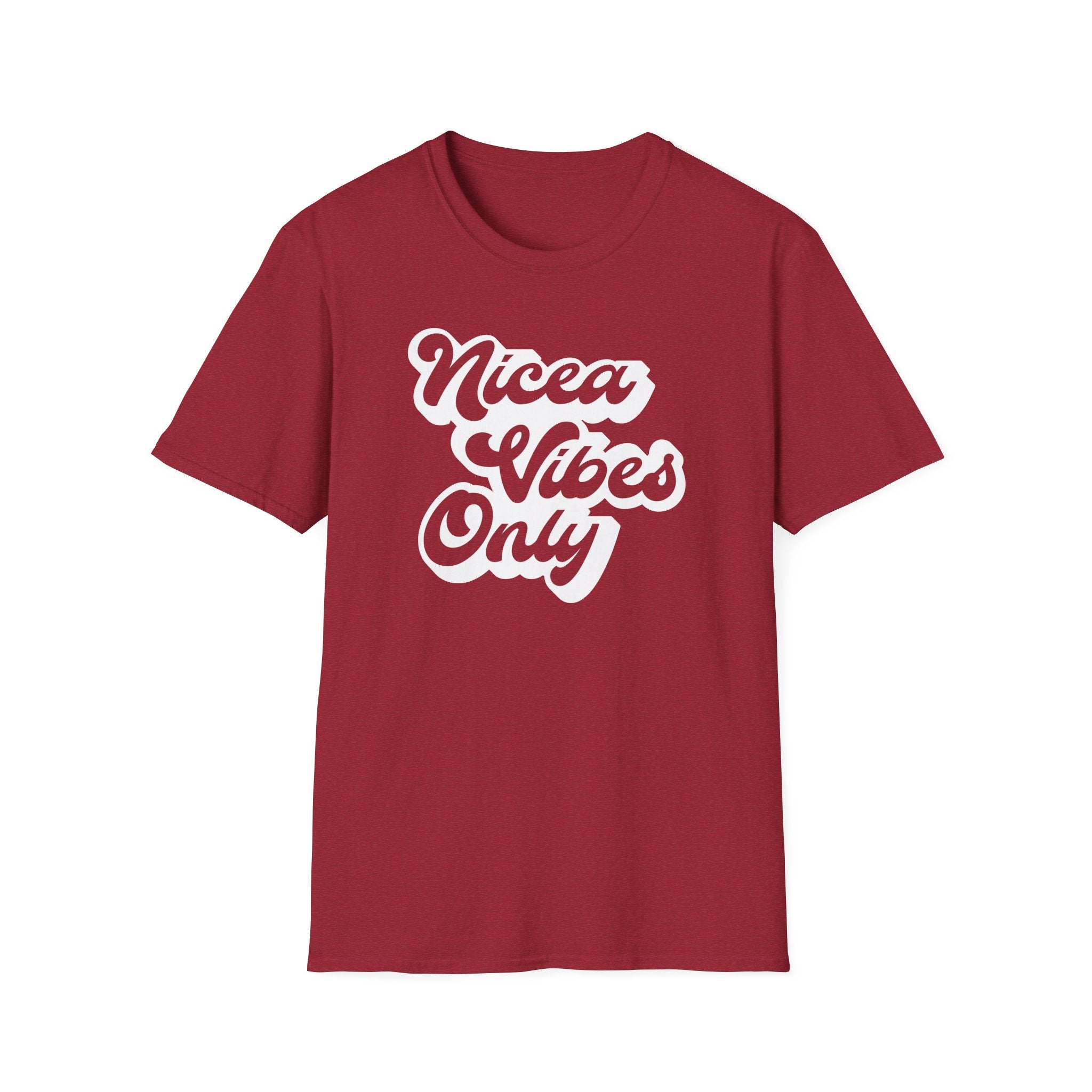 Nicea Vibes Only T-Shirt — Retro Script Graphic Tee