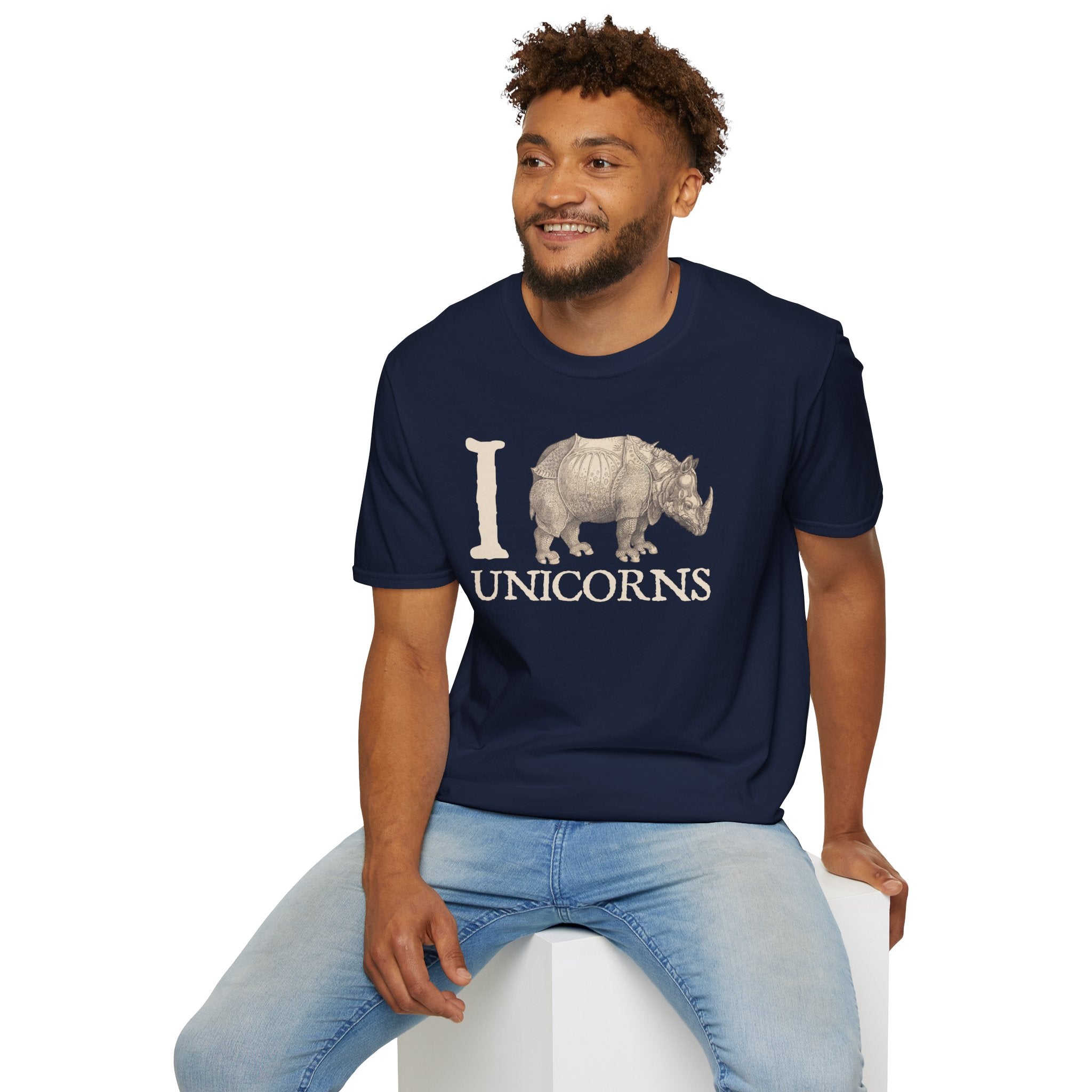 I Love Unicorns Rhinoceros Vintage Tee