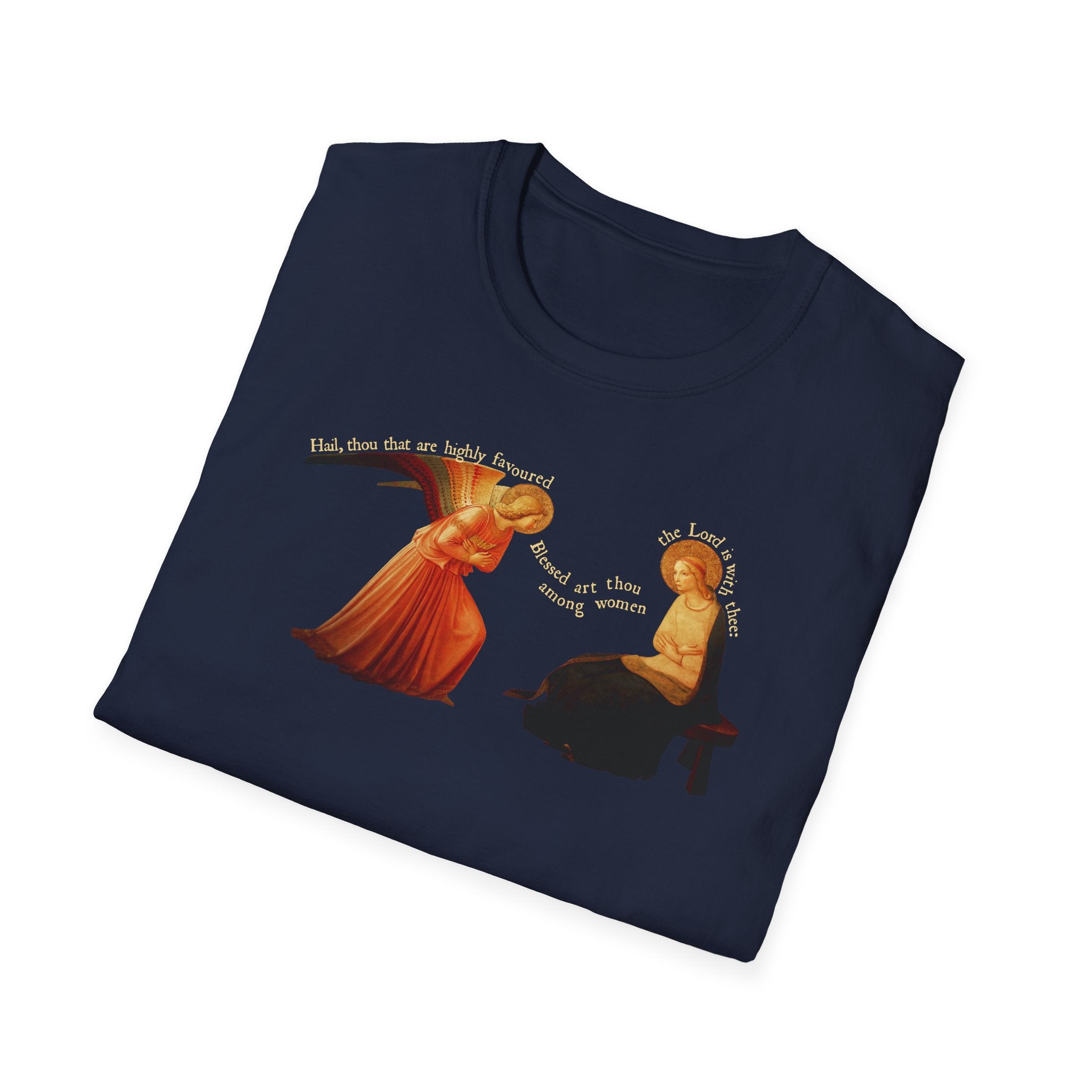 Fra Angelico The Annunciation with Text T-Shirt