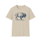 Bison Graphic T-Shirt — "Face the Storm" Inspirational Tee