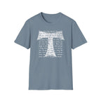 Christian Cross Text T-Shirt — ‘O Come, Thou Long Expected Jesus’ Hymn Print