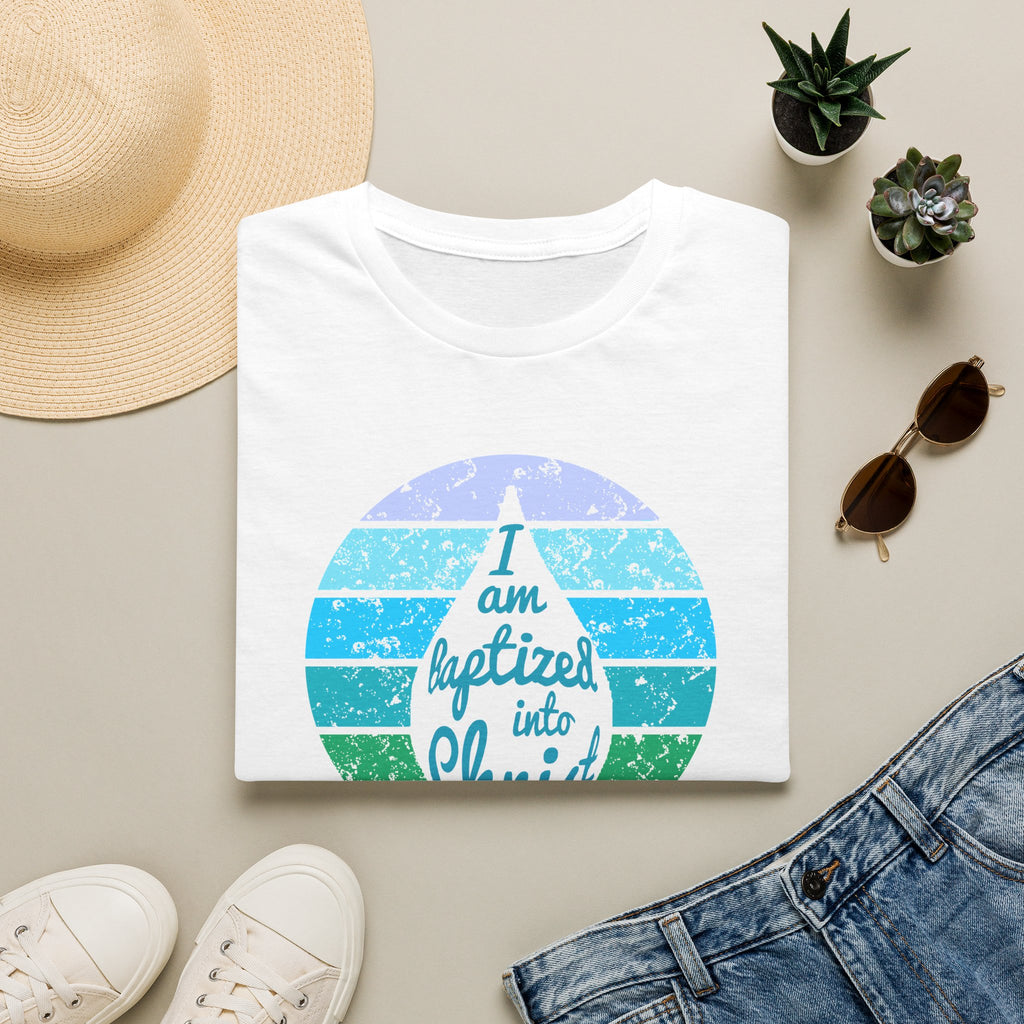 I Am Baptized into Christ Water Drop Christian Tee