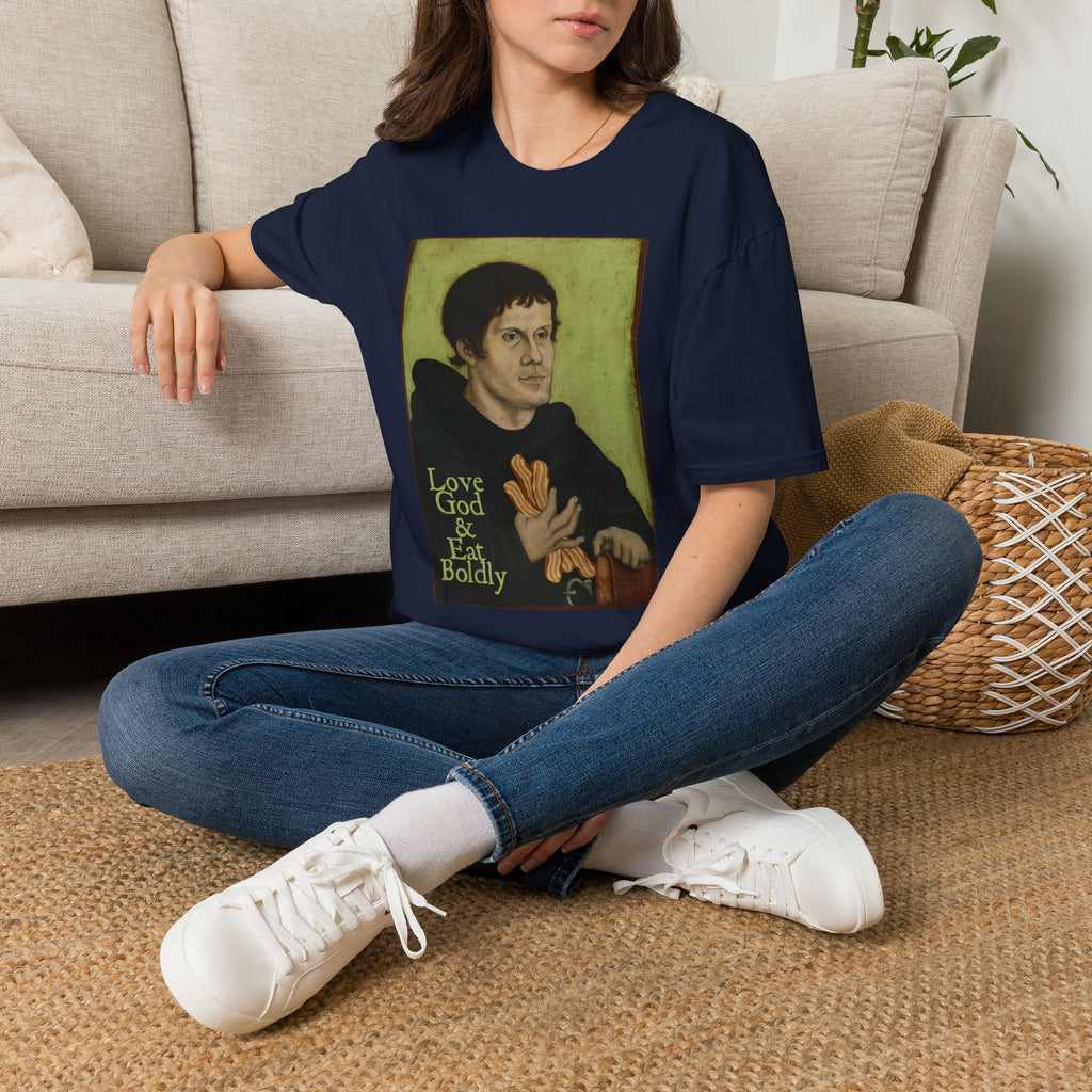 Love God, Eat Boldly Martin Luther Portrait Tee