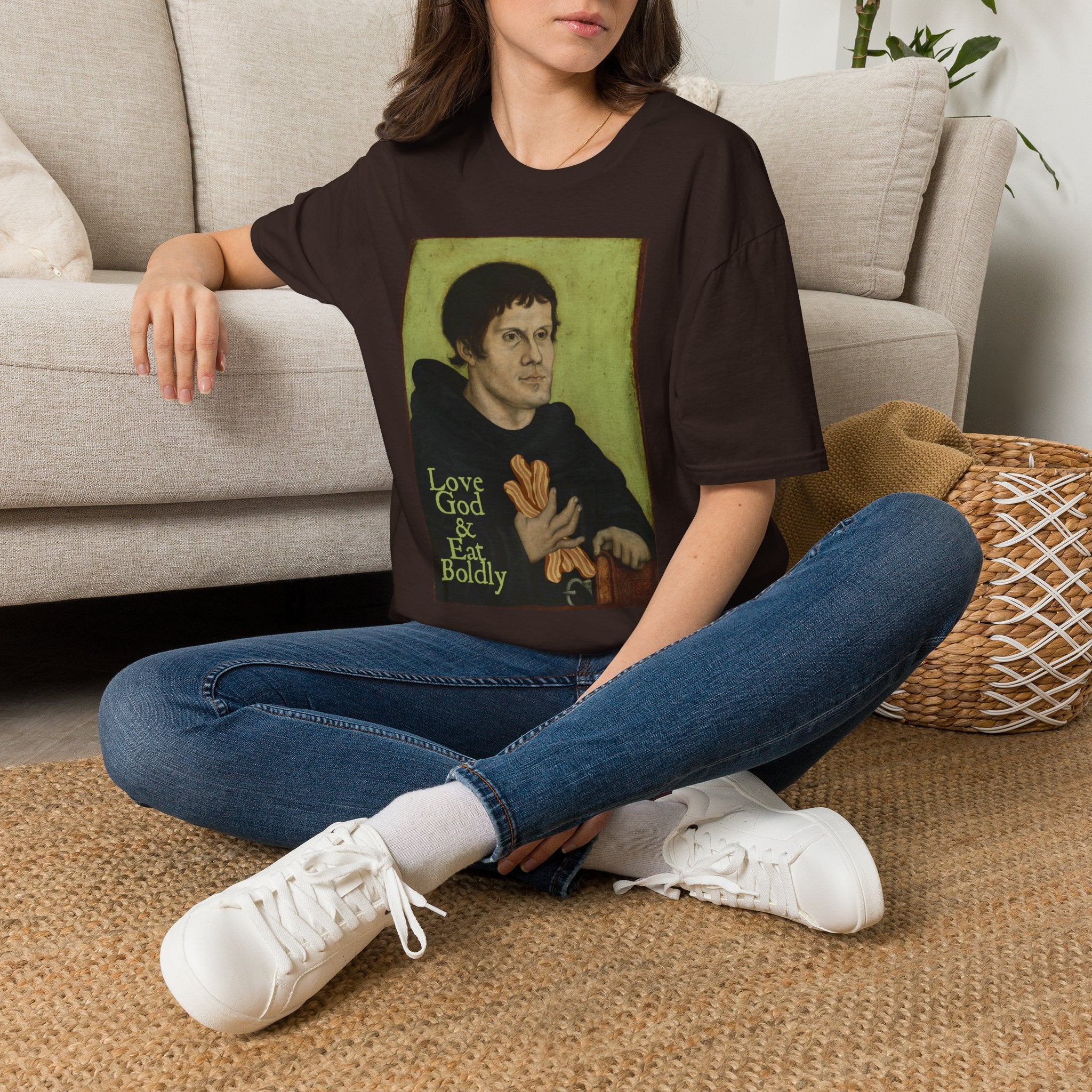 Love God, Eat Boldly Martin Luther Portrait Tee