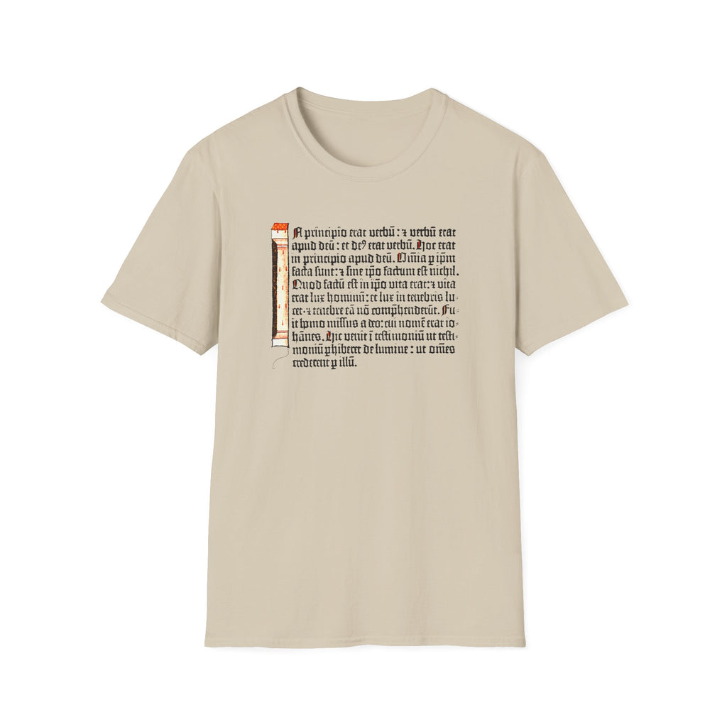 Gutenberg Bible John 1:1-7 Manuscript Text T‑Shirt