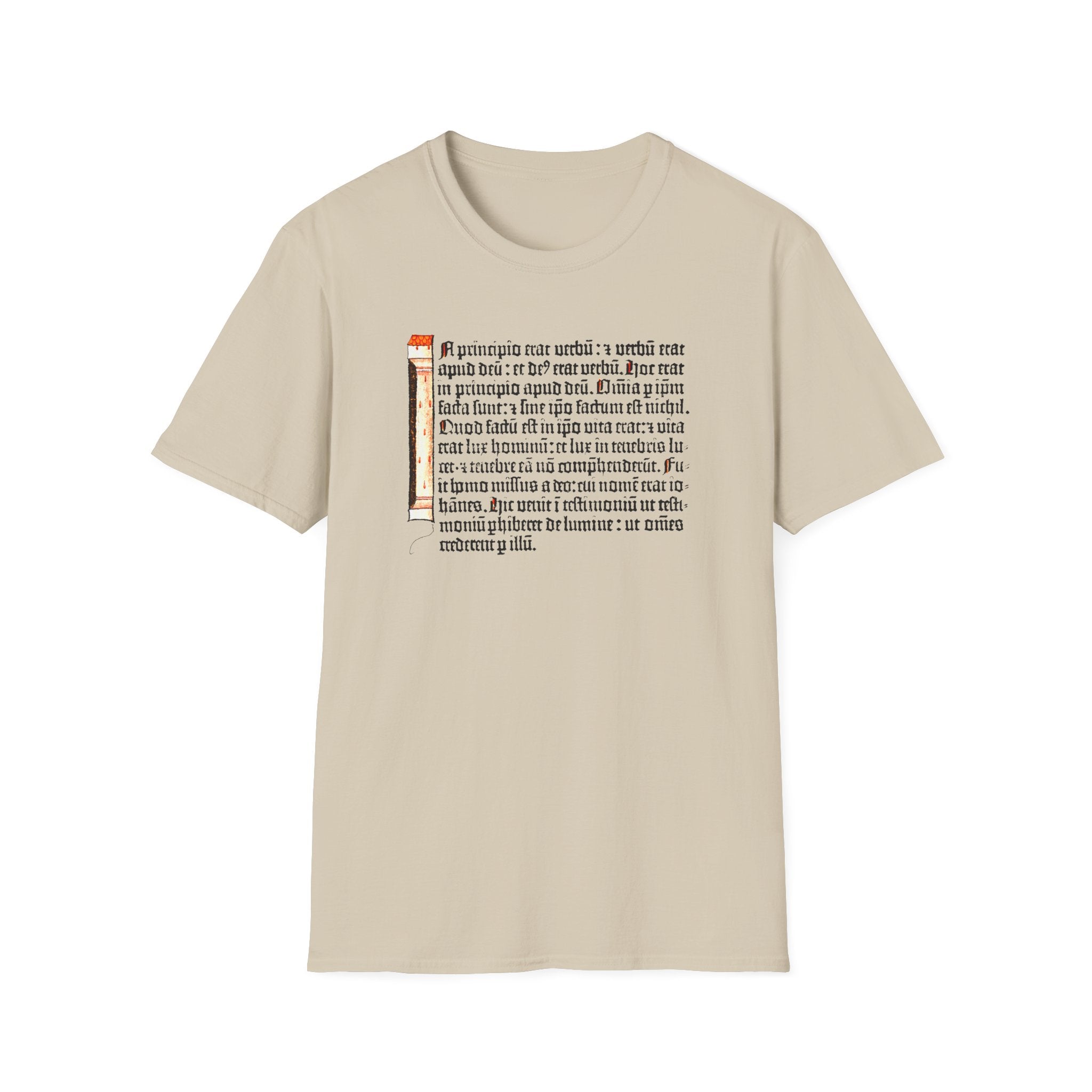 Gutenberg Bible John 1:1-7 Manuscript Text T‑Shirt