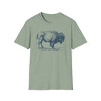 Bison Graphic T-Shirt — "Face the Storm" Inspirational Tee