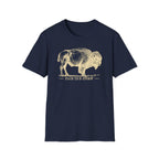 Bison Graphic T-Shirt — "Face the Storm" Inspirational Tee