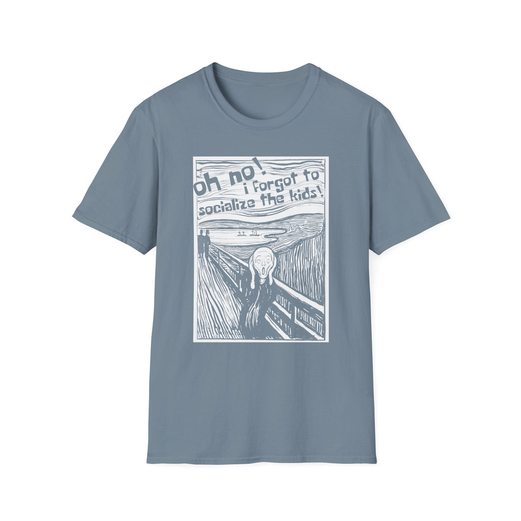 Edvard Munch's Scream Forgot to Socialize the Kids Parody Graphic Tee