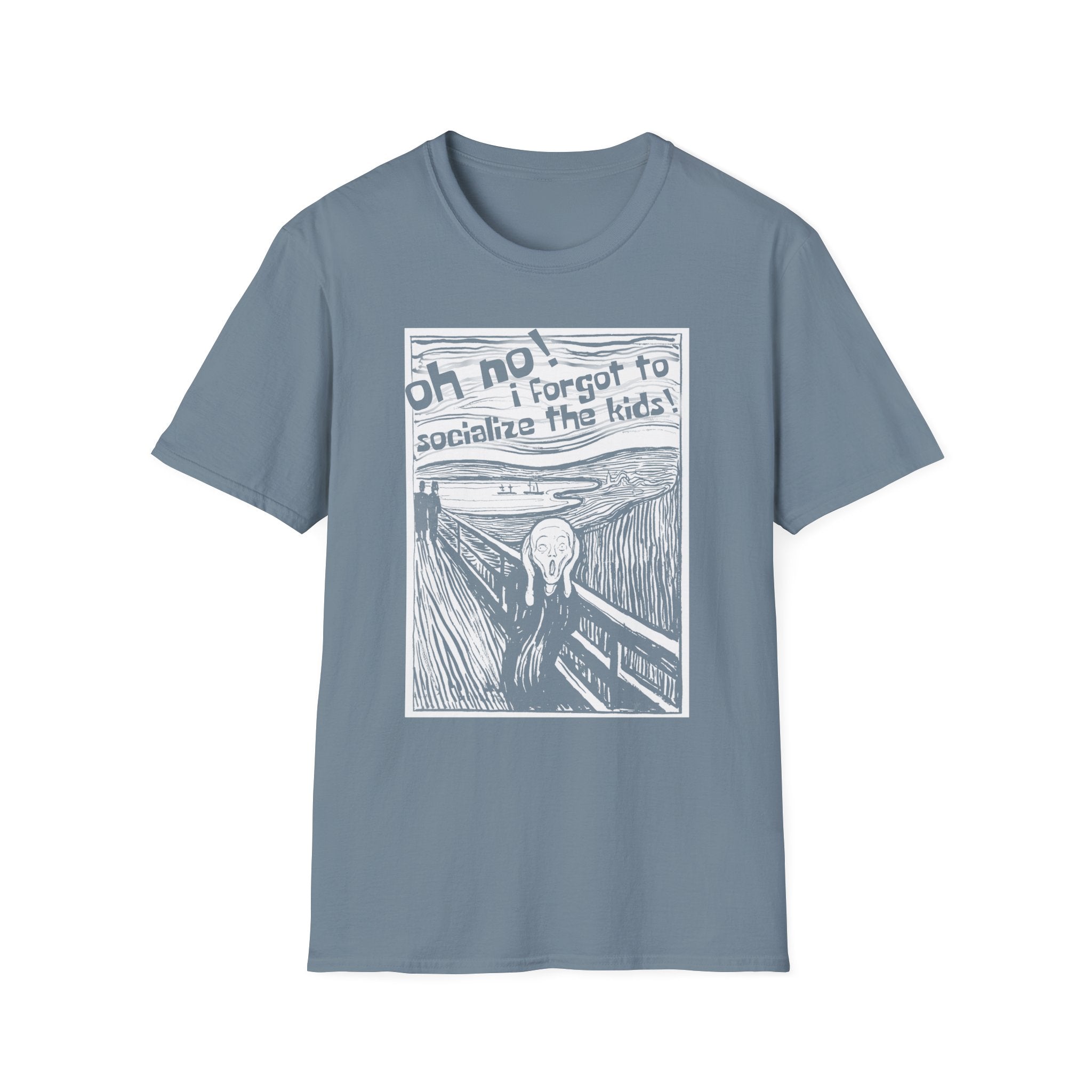 Edvard Munch's Scream Forgot to Socialize the Kids Parody Graphic Tee
