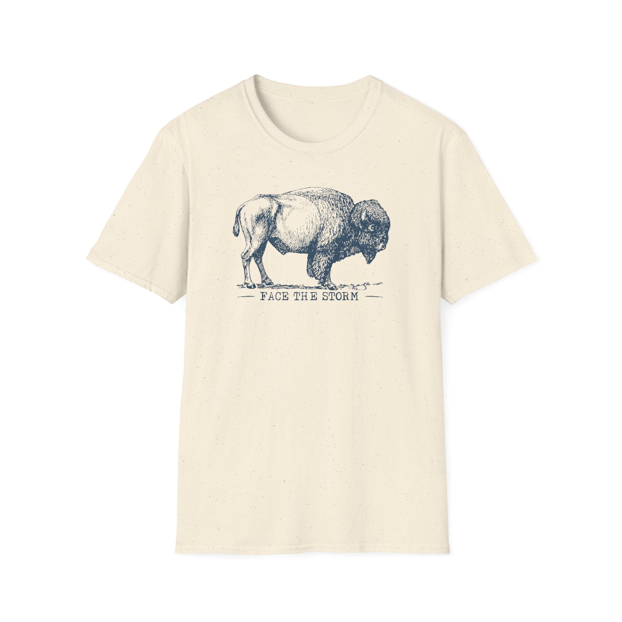 Lutheran Bison 'Face the Storm' Vintage Sketch T-Shirt